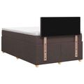 vidaXL Posteľ boxspring s matracom Tmavohnedá 120 x 200 cm Látka