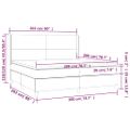 vidaXL Boxspring posteľ matrac a LED kapučínová 200x200 cm umelá koža