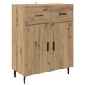 vidaXL Highboard 2 ks Remeselný dub 69,5 x 34 x 180 cm