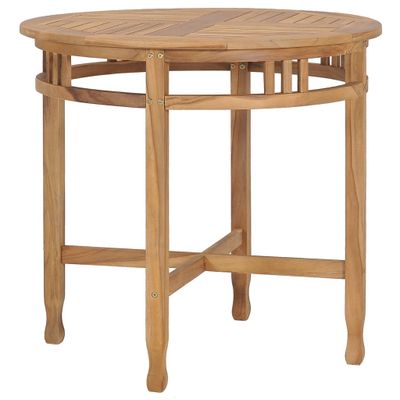 vidaXL Záhradný stôl Ø 80 cm tíkový masív