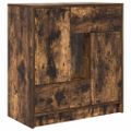 vidaXL Komoda so zásuvkami a dvierkami, tmavý dub 70,5x34x74,5 cm