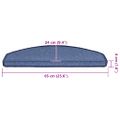 vidaXL Schodové rohože 30 ks 65x24x4 cm modré polkruhové veľké