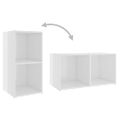 vidaXL TV skrinky 2 ks, lesklé biele 72x35x36,5 cm, kompozitné drevo