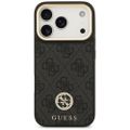 Puzdro Guess 4G Strass Logo & Big Strap Metal Buttons MagSafe pre iPhone 17 Pro čierne