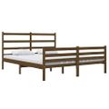 vidaXL Posteľný rám borovicový masív 140x190 cm medovo-hnedý