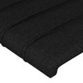 vidaXL Čelo postele so záhybmi čierne 203x23x118/128 cm látka