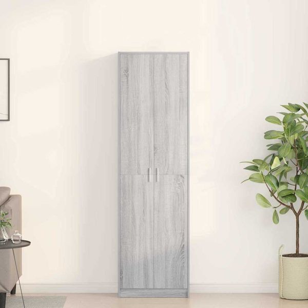 vidaXL Šatná skriňa Sivý Sonoma 55 x 25 x 189 cm Kompozitné drevo