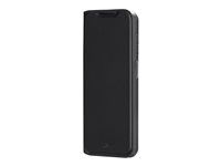 Puzdro s klopou na mobilný telefón - polyuretán (PU), plast - čierna - pre Samsung Galaxy A13 5G