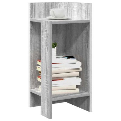 vidaXL Príručný stolík s policou sivý dub sonoma 25,5x27x60 cm