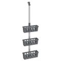 vidaXL Závesná polica do sprchy 30x15x(67-105) cm hliník