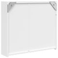 vidaXL Kúpeľňová zrkadlová skrinka s LED svetlom biela 60x13x52 cm