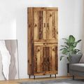 vidaXL Highboard 2 ks Staré drevo 69,5 x 34 x 180 cm Kompozitné drevo