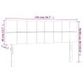 vidaXL Čelo postele s LED zelené 144x5x78/88 cm látka