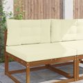 vidaXL Vankúš na vonkajšiu pohovku Polyester Krémová 80 x 80 cm
