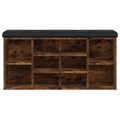 vidaXL Lavička na topánky dymový dub 102x32x50 cm kompozitné drevo
