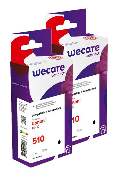 WECARE ARMOR sada ink kompatibilná s CANON PG-510, 2x9ml, čierna/black