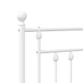 vidaXL Kovové náhradné čelo postele biele 80 cm