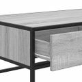 vidaXL Konferenčný stolík sivá sonoma 100x50x35cm kompozitné drevo+kov