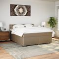 vidaXL Boxspring posteľ s matracom kapučínová 180x200 cm umelá koža