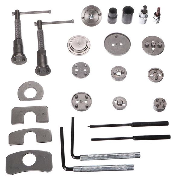 Stláčadlo brzdových piestov MECHANIC BRAKE SET BLACK 50, sada 50ks SIXTOL