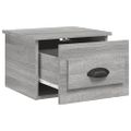 vidaXL Nástenné nočné stolíky 2 ks sivé dub sonoma 41,5x36x28cm