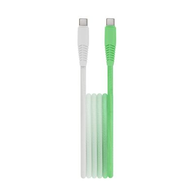 Setty kábel USB-C - USB-C 1,5 m 3A KGC-C-1.5320 mätovo-biele prelínanie