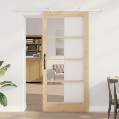vidaXL Posuvné dvere ORKDAL Prírodná 93 x 202 cm