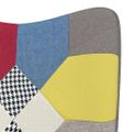 vidaXL Relaxačné kreslo patchwork látka