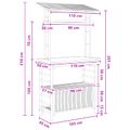 vidaXL Exteriérový barový stôl Prírodná 110 x 50 x 210 cm Bambus