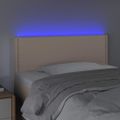 VidaXL Čelo postele kapučínové 100x5x78/88 cm umelá koža