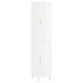 vidaXL Vysoká skrinka biela 34,5x34x180 cm spracované drevo