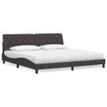 vidaXL Posteľ s matracom tmavohnedá 200x200 cm látka