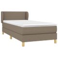 vidaXL Boxspring posteľ s matracom sivohnedý 100x200 cm látka