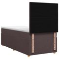 vidaXL LED boxspring posteľ s matracom Tmavohnedá 80 x 200 cm Látka