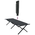 vidaXL Skladacia kempingová posteľ 2 ks Čierna 193 x 69 x 45 cm