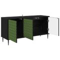 vidaXL TV skrinka GELEEN 102 x 33 x 51 cm Čierny dub Kompozitné drevo