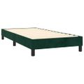 vidaXL Posteľný rám boxsping s matracom tmavozelený 90x200 cm zamat