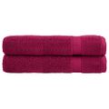vidaXL Prémiové uteráky SOLUND 2 ks bordové 100x200 cm 600 g/m2