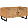 vidaXL Konferenčný stolík Prírodná 80 x 50 x 40 cm Masívne mango drevo