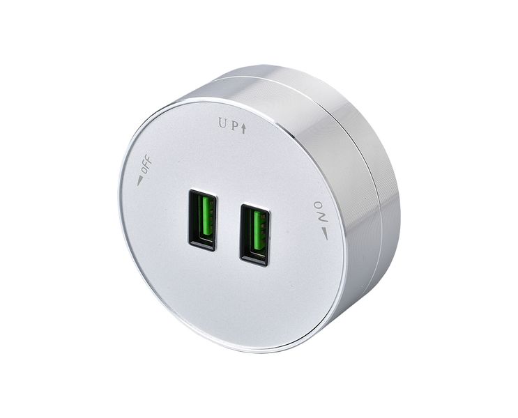 Zásuvkový modul Viking A50S, strieborná/výstupy - 1xUSB-A/výkon až 2500W/230V,16A,50Hz