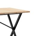 vidaXL Jedálenský stolík v tvare X 140x80x75,5 cm borovica a oceľ