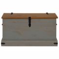 vidaXL Úložná truhlica HALDEN sivá 91x48x47 cm masívna borovica
