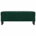 vidaXL Lavička tmavozelená 100x35x41 cm zamat