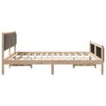 vidaXL Rám postele Hnedá a taupe 180 x 200 cm Borovicový masív