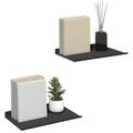 vidaXL Závesná polica 2 ks Čierny 30 x 17,5 x 2,5 cm Oceľ