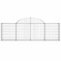 vidaXL Oblúkový gabionový kôš 13 ks 200x30x60/80 cm pozinkované železo