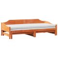 vidaXL Vysúvacia denná posteľ voskovohnedá 80x200 cm masívna borovica