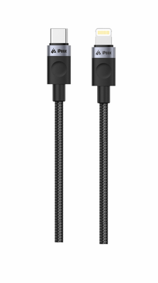 Kábel iPEAX 90010102 USB-C/Lightning 1m Black