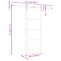 vidaXL Posuvné dvere ORKDAL 86 x 211 cm Borovicový masív Prírodná