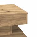 VidaXL Konferenčný stolík otočný o 360stupňov dub artisan 50x50x34,5cm